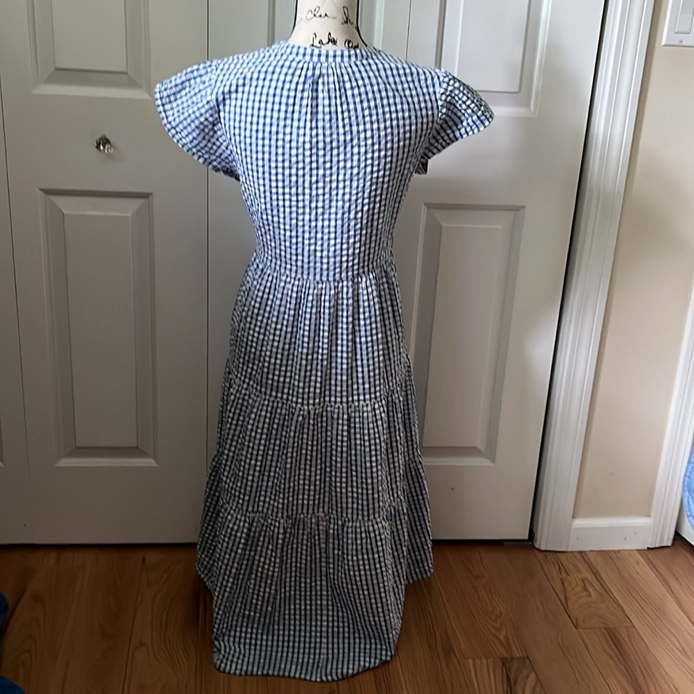 St. John’s Bay Blue White Gingham Women's Dress size Medium - Picture 7 of 10